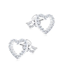 Beautiful Heart Silver Stud Earring STS-2127